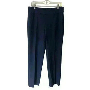Carmen Marc Valvo Dress Pants Size 6 Navy Blue Soft Rayon Blend Side Zipper Nwot